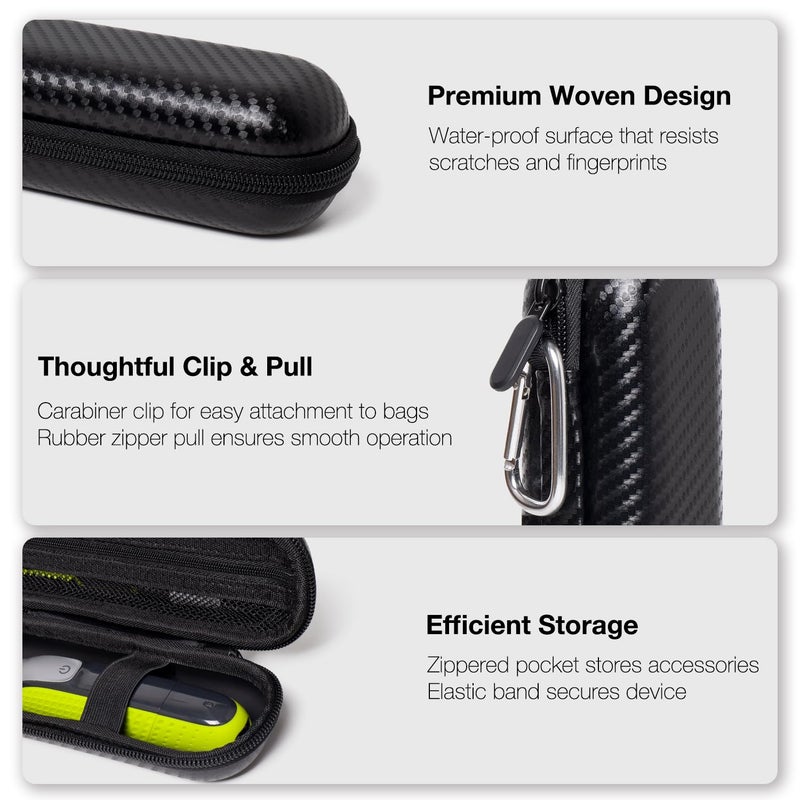 Nincha Compact Travel Trimmer Case for Philips Hybrid Electric Trimmer and Shaver, Face + Body Groomer QP2724/90, QP2834/70, QP1924/70, QP6531/70, QP4631/90, Hard Carrying Case, Black - Image 3